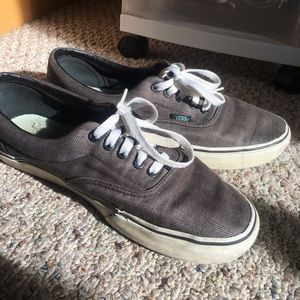 VANS shoes Size 10.5 Grey with black stripes